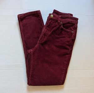 Monki Burgundy Corduroy Pants US Size 2/EU Size 34